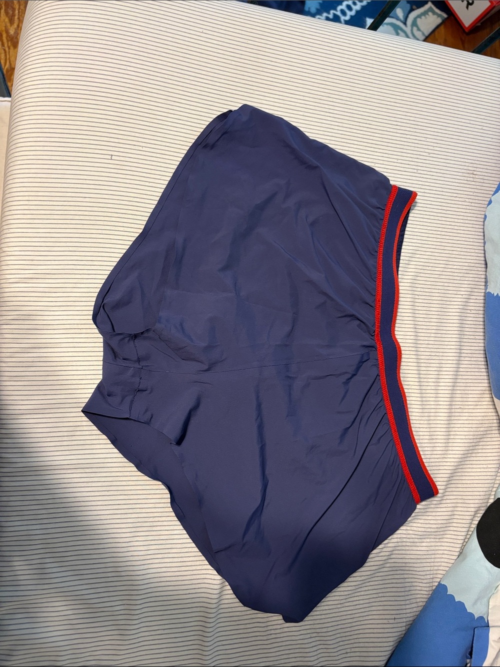 Rabbit Athletic Shorts with Red Stripe Waistband